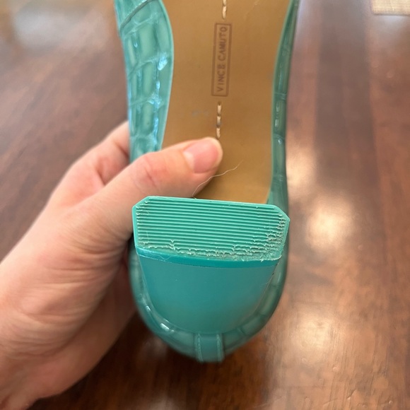 Vince Camuto Patent Leather Teal Heels—worn 1 time only! - Picture 16 of 16